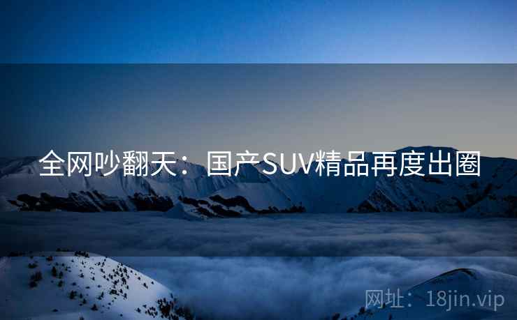 全网吵翻天:国产SUV精品再度出圈