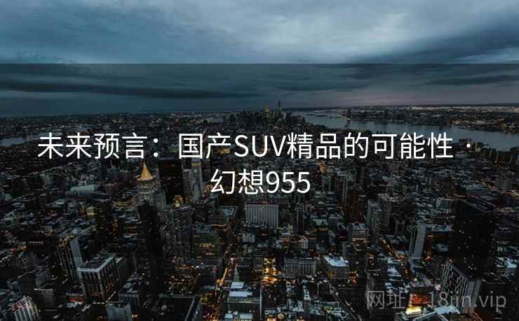 未来预言:国产SUV精品的可能性 · 幻想955